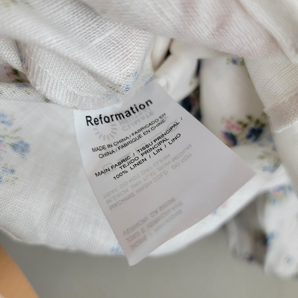 Reformation Barrett Linen Top in Blaire size 8 NWT - Picture 10 of 11